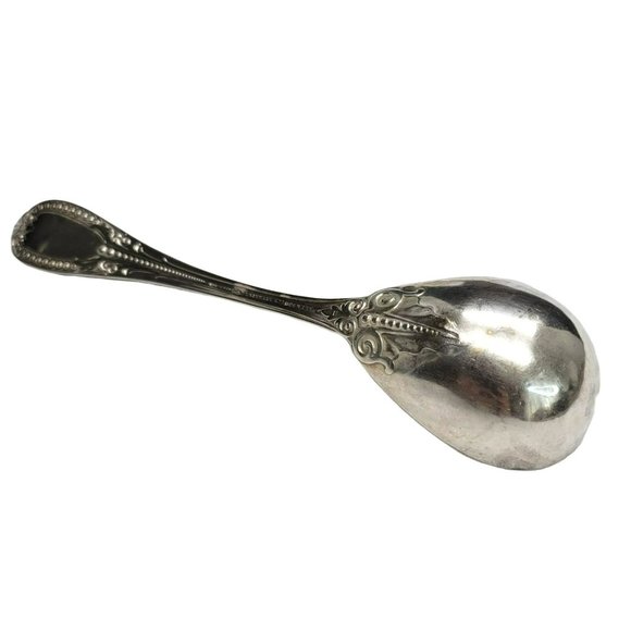 Sterling Silver Berry Spoon William Gale & Son Italian 1860 Monogram CR53 - Picture 9 of 11